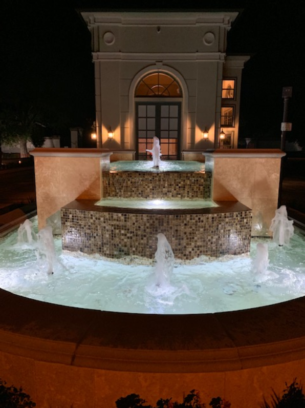 Exquisite Main Gate Entrance Fountain Completed for Exclusive Calabasas